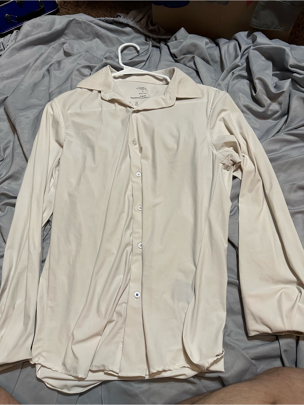 Vince Camuto Cream Lightweight Button-Up Shirt Jacket